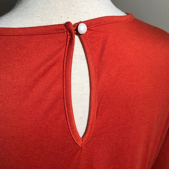 Orange Maxi Ruffle Dress- like new - Picture 8 of 10